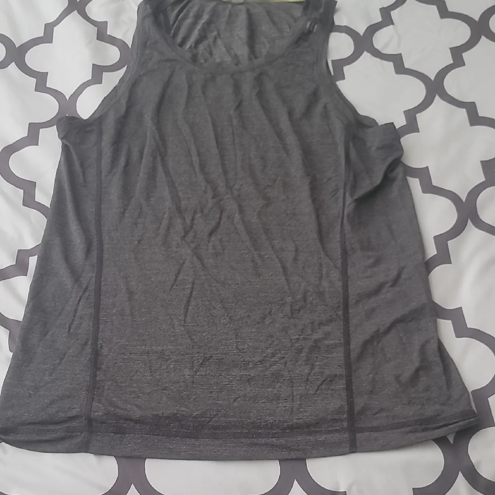 Men's Gray Lululemon Gray Sleeveless Fitness Moisture Wicking Gym Shirt - Picture 1 of 5